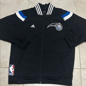 Adidas Black Orlando Magic Zip up Jacket with NBA Logo
